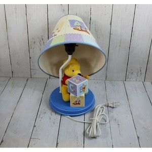 Vintage Disney Winnie The Pooh Hunny Nursery Baby Infant Lamp